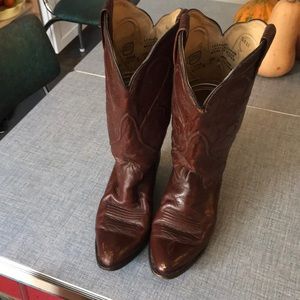Dan Post Chocolate Brown Cowboy Boots size 8